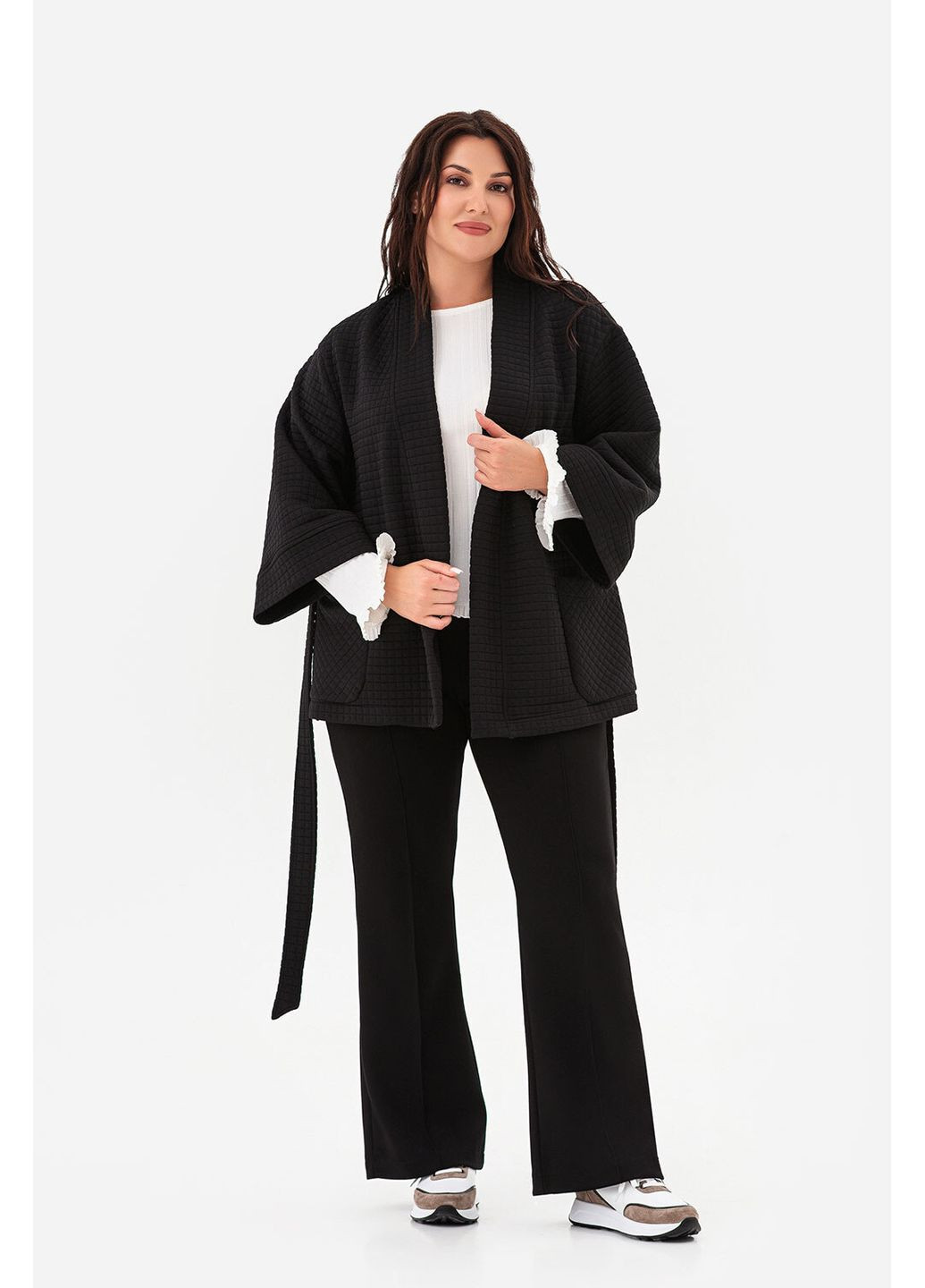 Черный демисезонный кардиган Garne