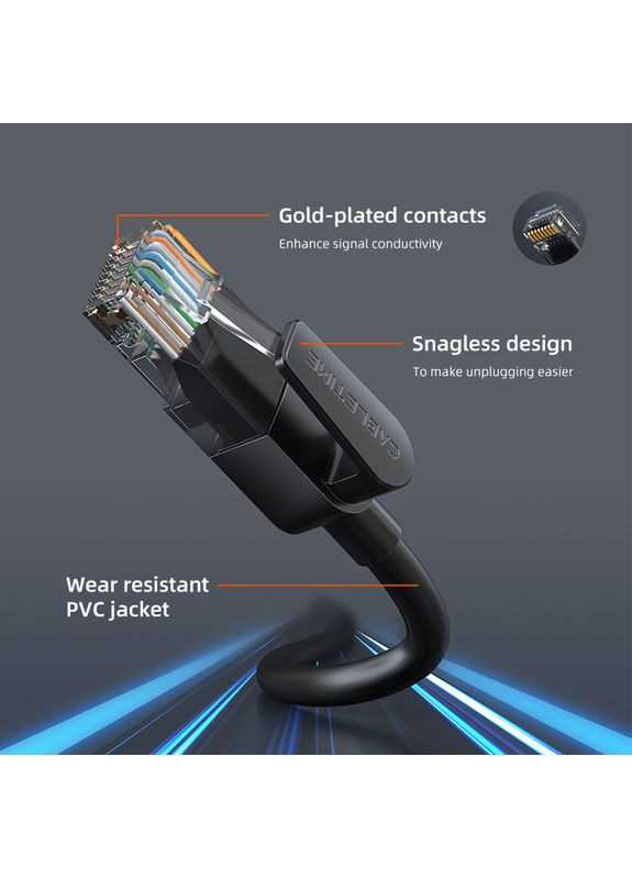Патч-корд Cat6 UTP 20 м Black (CN60U) CABLETIME (370849157)