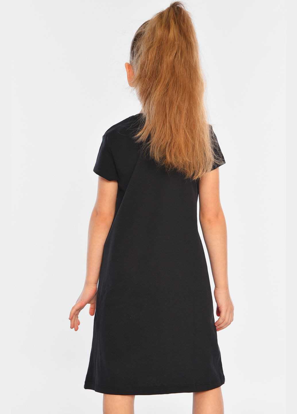 Чёрное платье детское для девочки черного цвета Let's Shop (316430692)