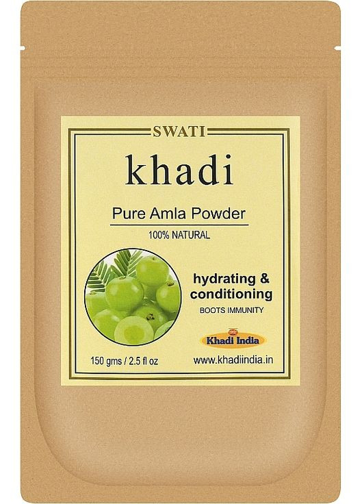 Натуральний кондиціонер для волосся та очищувальний засіб для шкіри голови з амлою Pure Alma Powder 150g (1228664-31098089) Khadi Swati (368744730)