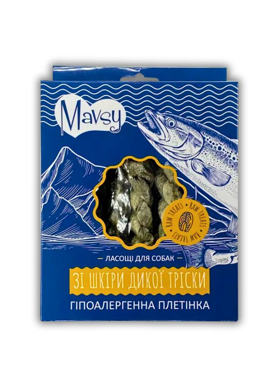 Лакомство для собак плетенка из кожи щепы 100 г Mavsy (353515480)