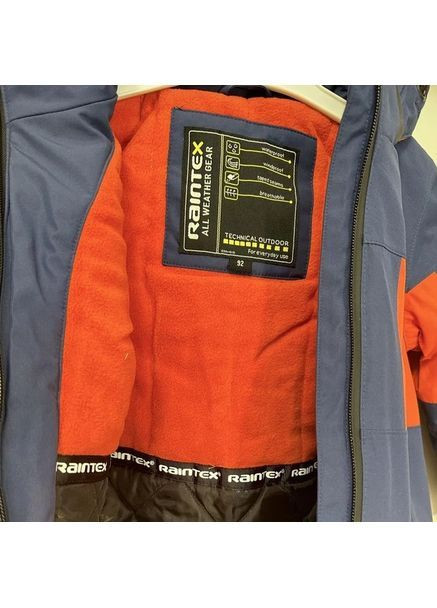 Синяя зимняя ветрозащитная водоотталкивающая куртка-парка от 92см C&A