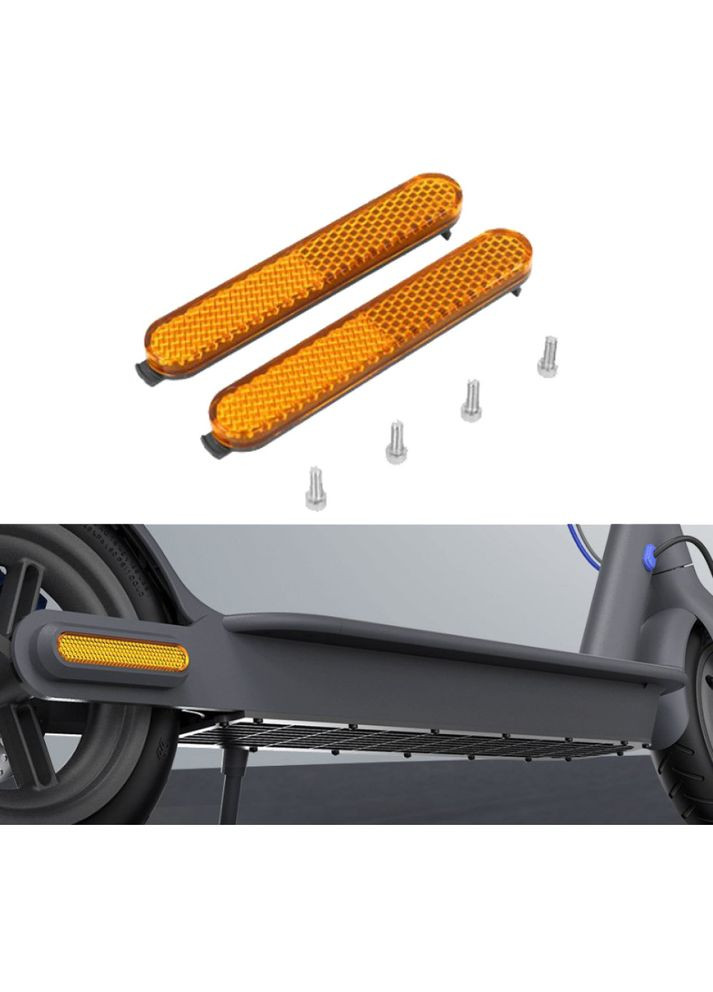 Бокове світловідбивне кріплення на заднє крило для електросамокату Xiaomi Pro 2 TT453123 Жовтий UKC (368565233)