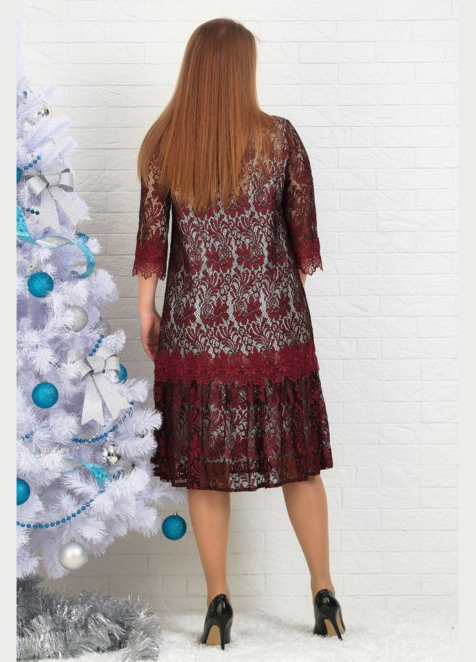 Бордова плаття 14217-5 Alenka Plus