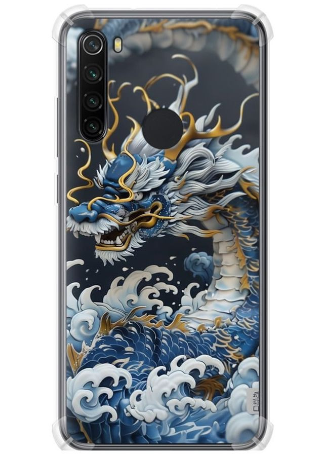 Силіконовий протиударний с посиленими кутами чохол 'Водяний дракон' для Endorphone xiaomi redmi note 8 (291421017)