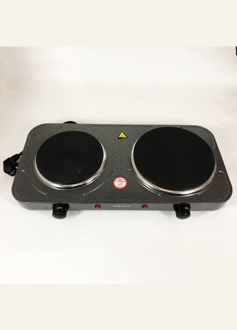 Настільна плита електрична SB-065 2500 Вт, Електроплита подвійна, двоконфоркова настільна Sea Breeze (365670318)