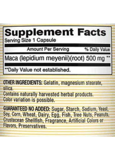 Maca 500 mg 60 Caps Mason Natural (288050761)