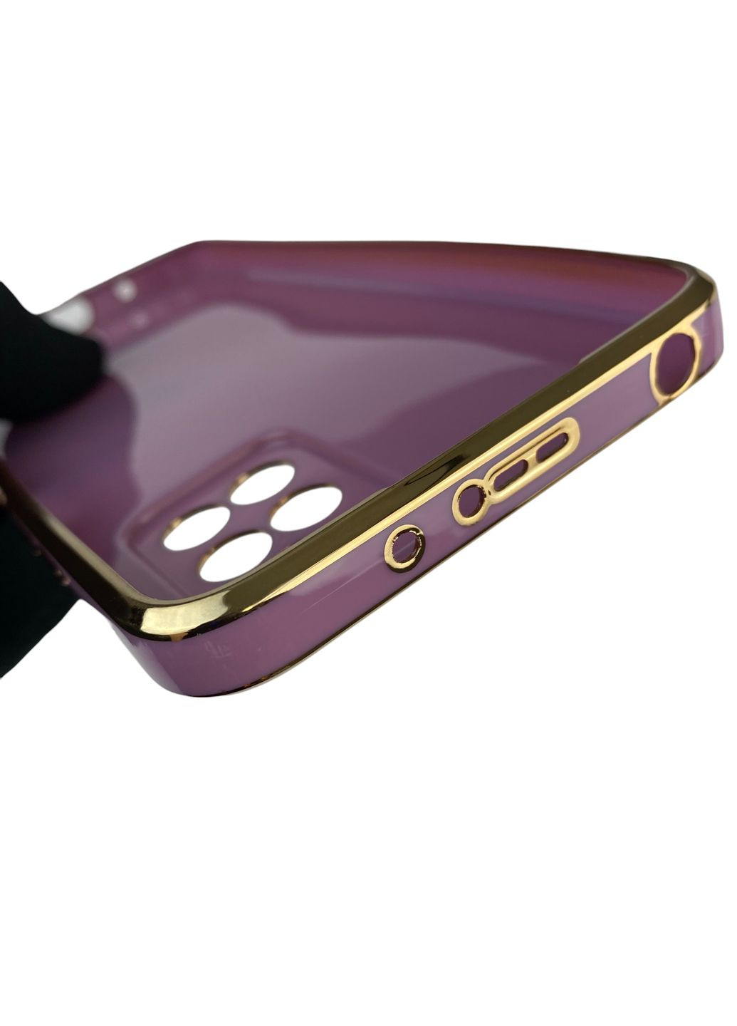 Чохол для Redmi 10 (4G) з кільцем-підставкою із золотою окантовкою на сяомі редмі 10 чорничний gs1 Xiaomi (366235416)