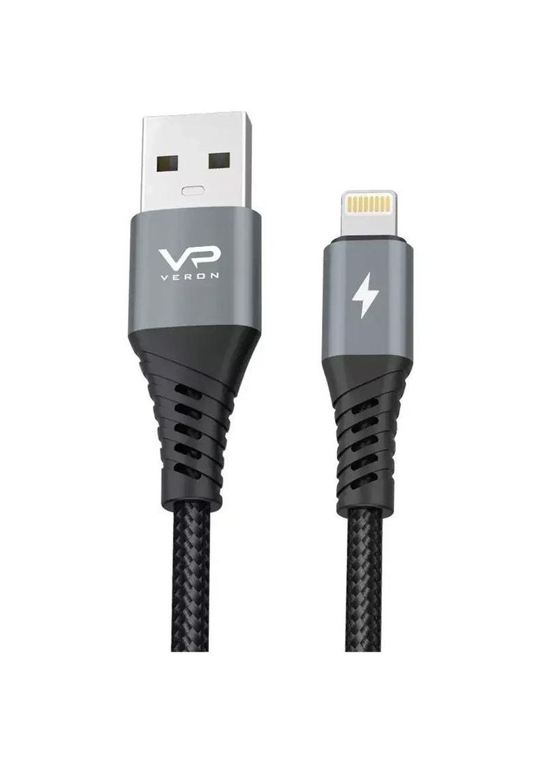 Дата кабель NL09 Nylon USB to Lightning 2.4A (0.25m) Veron (292014185)