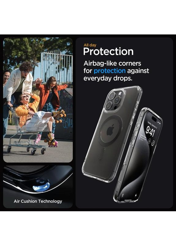 Чехол-накладка Ultra Hybrid MagFit для Apple iPhone 15 Pro Carbon Fiber (ACS06717) Spigen (370621521)