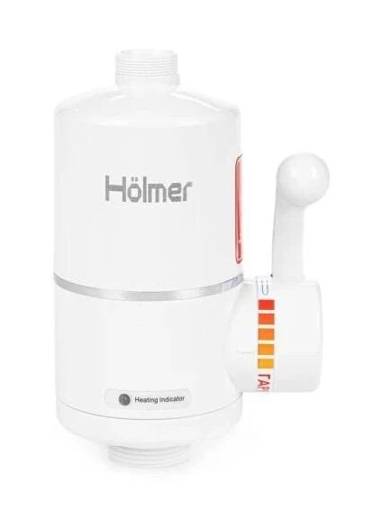 Водонагрівач проточний HHW-303SH,, 3000W, механічне керування, IPX4, з лійкою для душу та пристроєм захисного відключення, Holmer (395352261)
