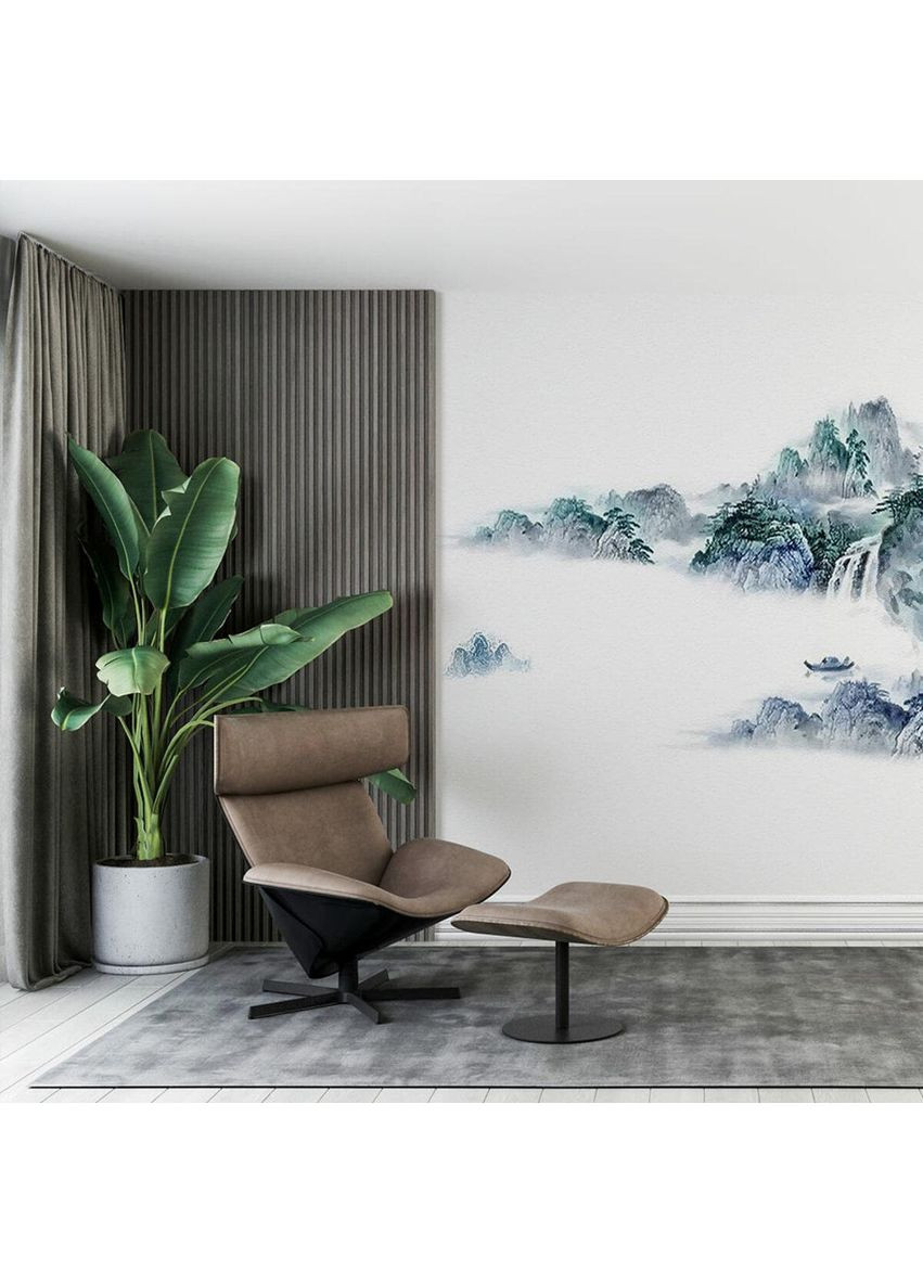 Плінтус РР самоклеючий 2300х140х4мм Білий з сірою смужкою (D) SW-00001809 Sticker Wall (351431350)