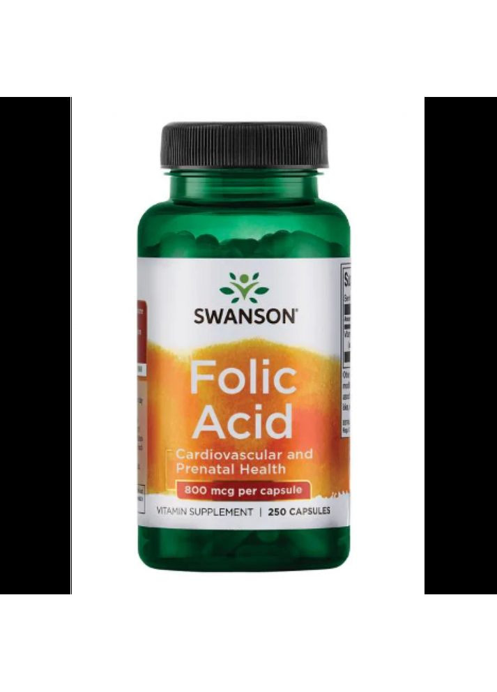 Фолієва кислота 800 мкг для жінок Ultra з Quatrefolic 250 капсул для здоров'я серця Swanson (367957177)