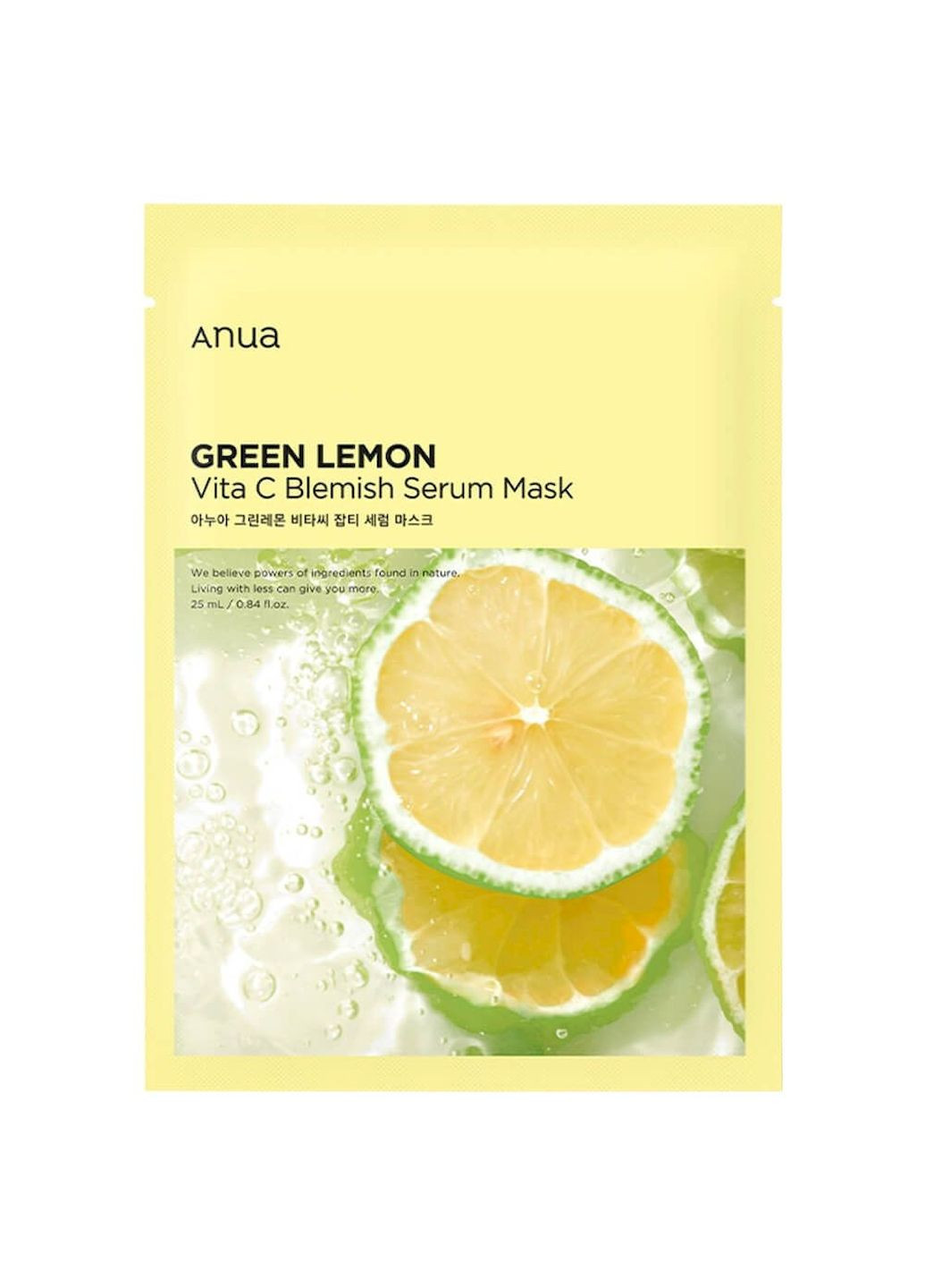 Осветляющая тканевая маска для лица GREEN LEMON VITA C BLEMISH SERUM MASK с витамином С,25 мл Anua (291015794)