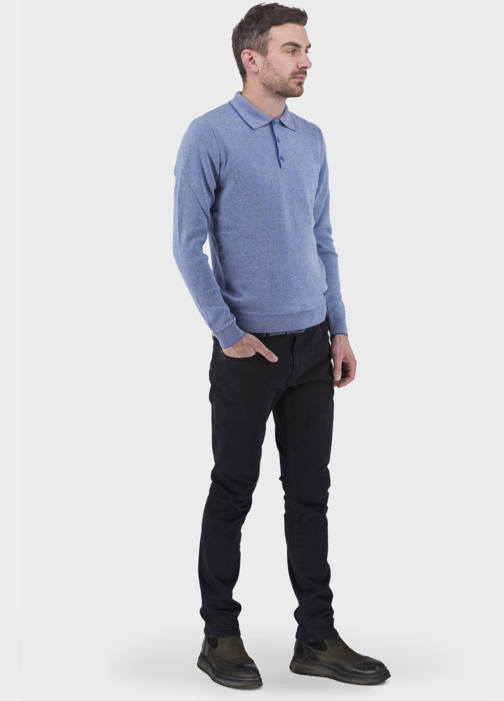 Чоловіча меланжева кофта casual з довгим рукавом на ґудзиках (, ), 31645 Buke (329727094)