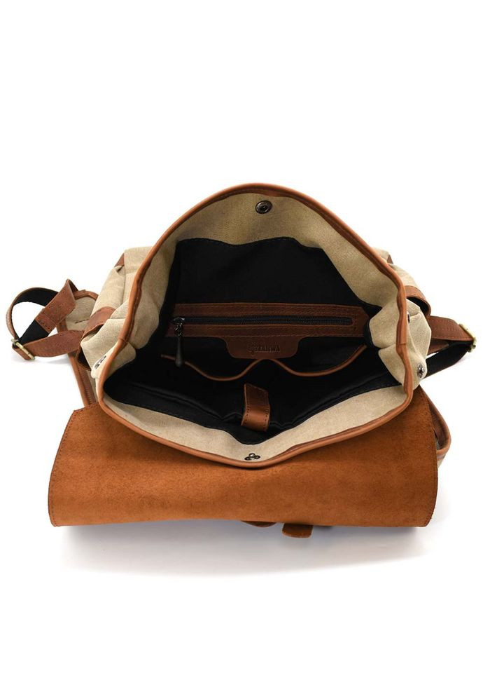 Рюкзак для ноутбука з канвасу та крейзі хорс RBs-9001-4lx бренда TARWA (298683969)