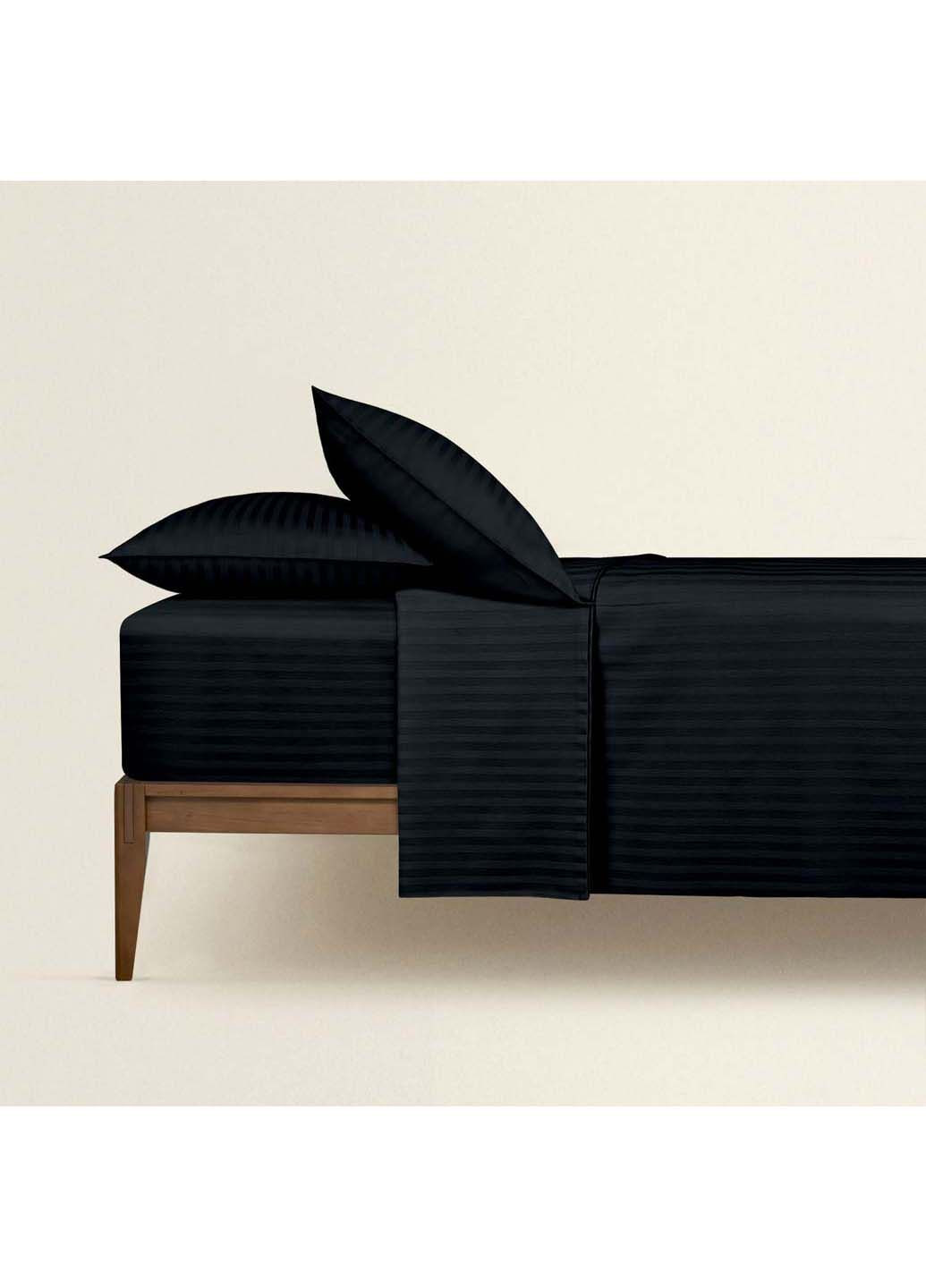 Двуспальная постель сатин с простыней на резинке ONYX CS1 180х220 см Cosas (307477462)