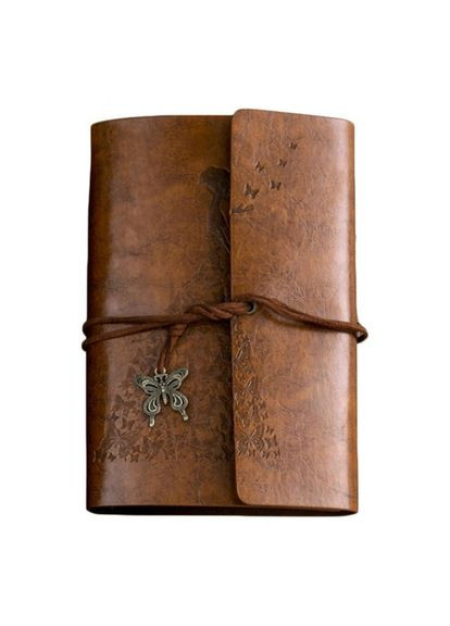 Вінтажний блокнот Butterflies. Коричневий No Brand (335029628)