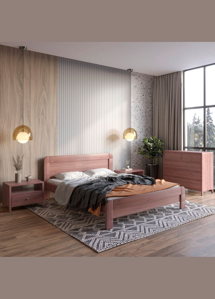 Двоспальне дерев'яне ліжко Тоскана 140х190 см (MBG-3502) Mebigrand (368281001)