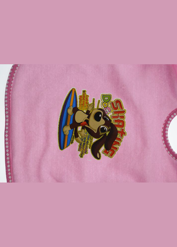 Нагрудник для девочки трикотажный 25*30 см Skatine розовый 9м+ (39214) BABYKROHA (312269551)