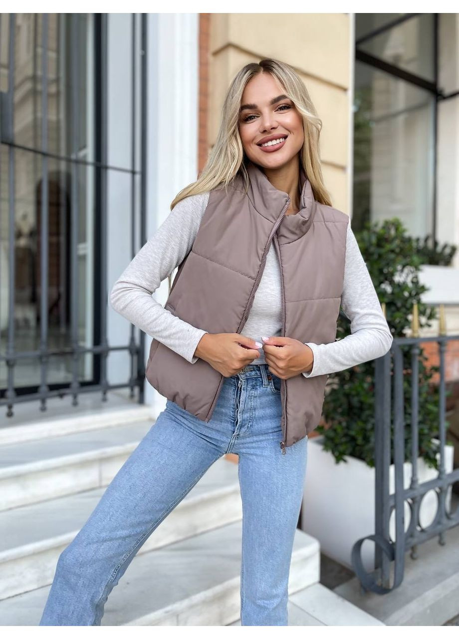 Базовая жилетка женская на синтепоне 150 (Замеры в описании) GD/GL Модний простір (366883334)