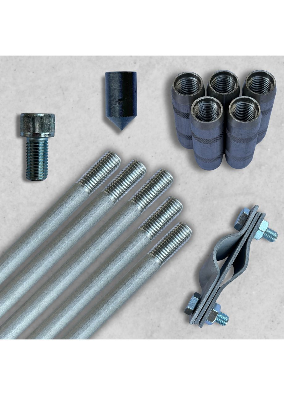 7м комплект заземлення оцинкований Ф16 No Brand (364956068)