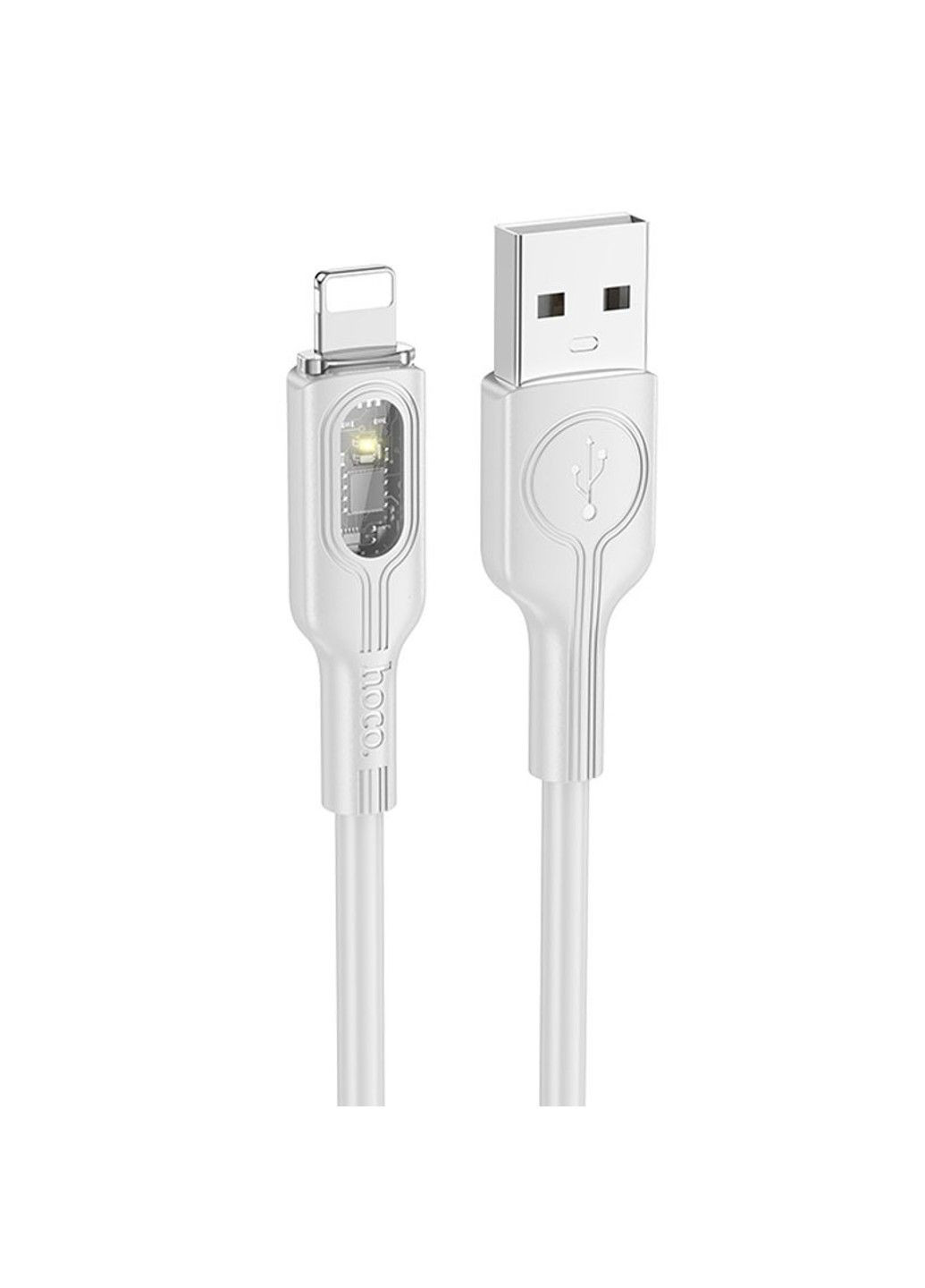 Дата кабель U120 Transparent explore intelligent power-off USB to Lightning (1.2m) Hoco (291878767)