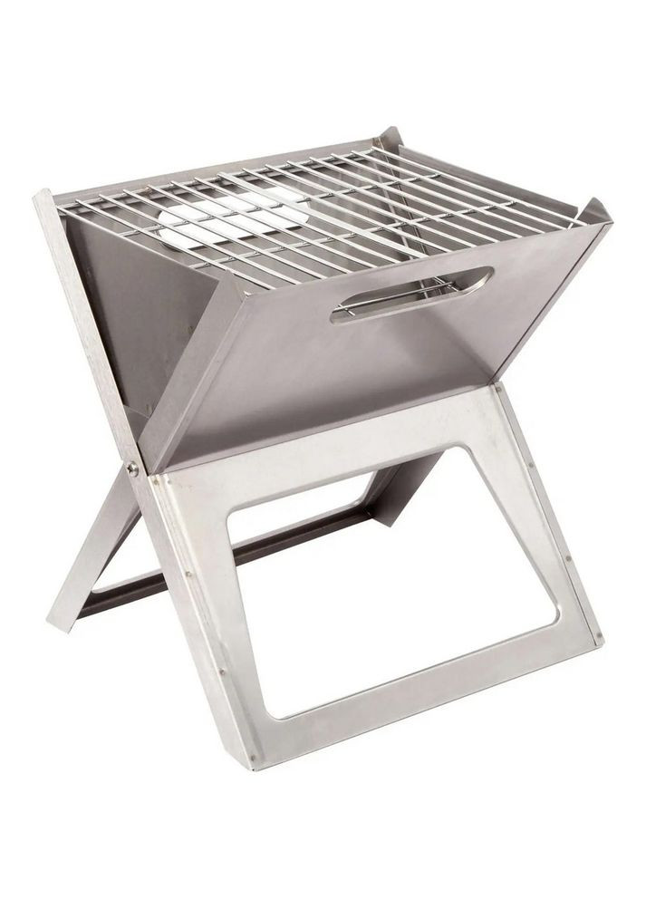 Гриль вугільний Notebook/Fire Basket Compact Silver 8108347 DAS301445 Bo-Camp (316467998)