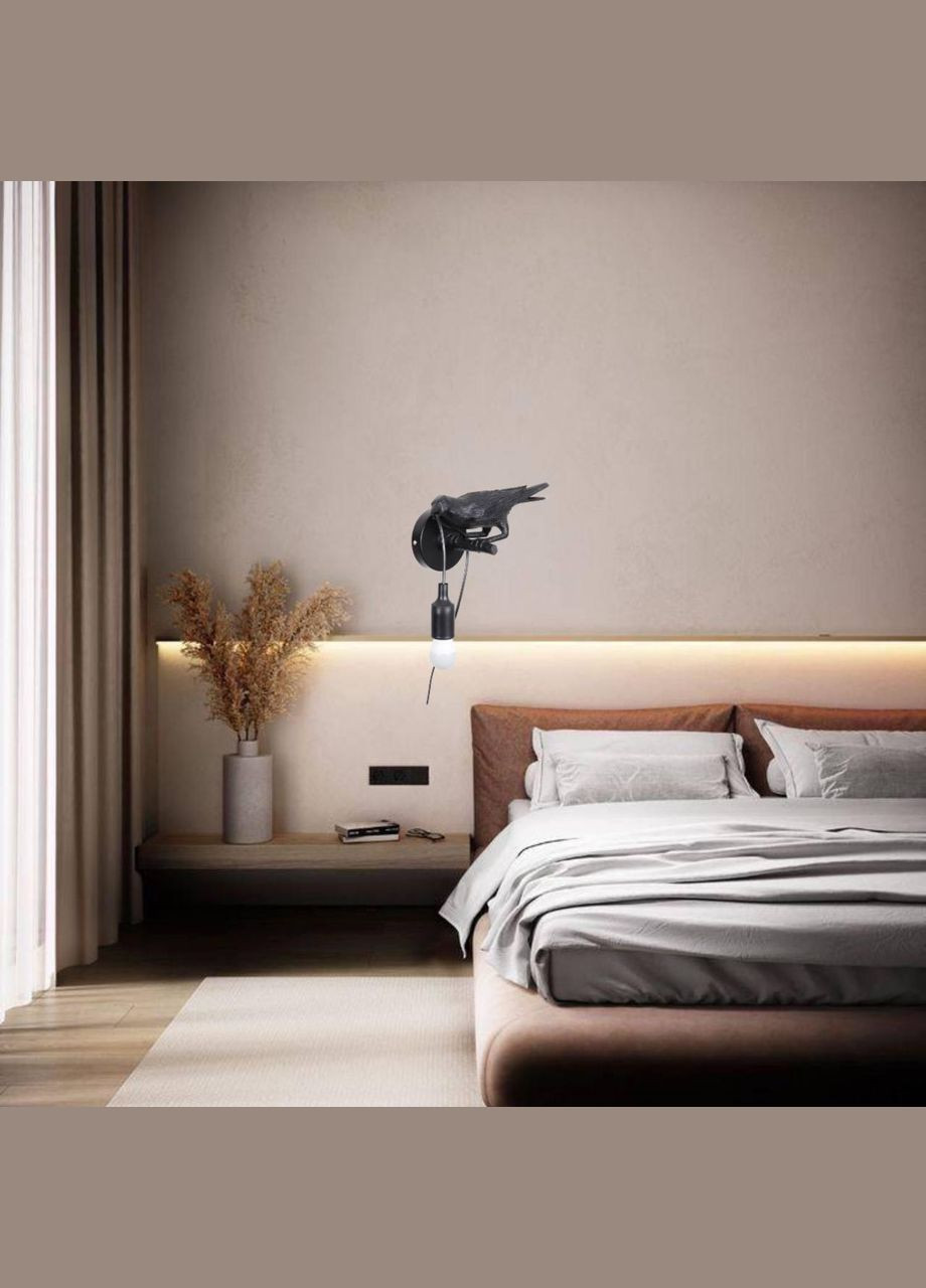 Настінний світильник "Ворона" на праву сторону 909-VXL8055R BK No Brand (370071718)