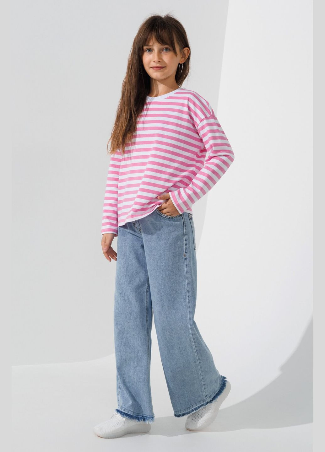 Белый демисезонный повседневный лонгслив LAWA