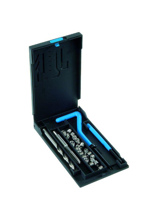 Набір для відновлення різьблення UNC №2х56 мітчик свердло 2,4 мм вороток №2 виколотка кінцевика вставки №2 вставк (16093) Volkel (298574646)