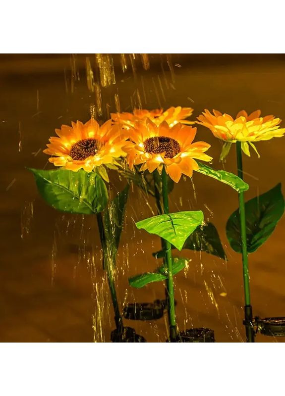 Садовий світильник на сонячній батареї Соняшник, 75 см, Теплий білий / Газовий світлодіодний ліхтар Dometic (370978092)