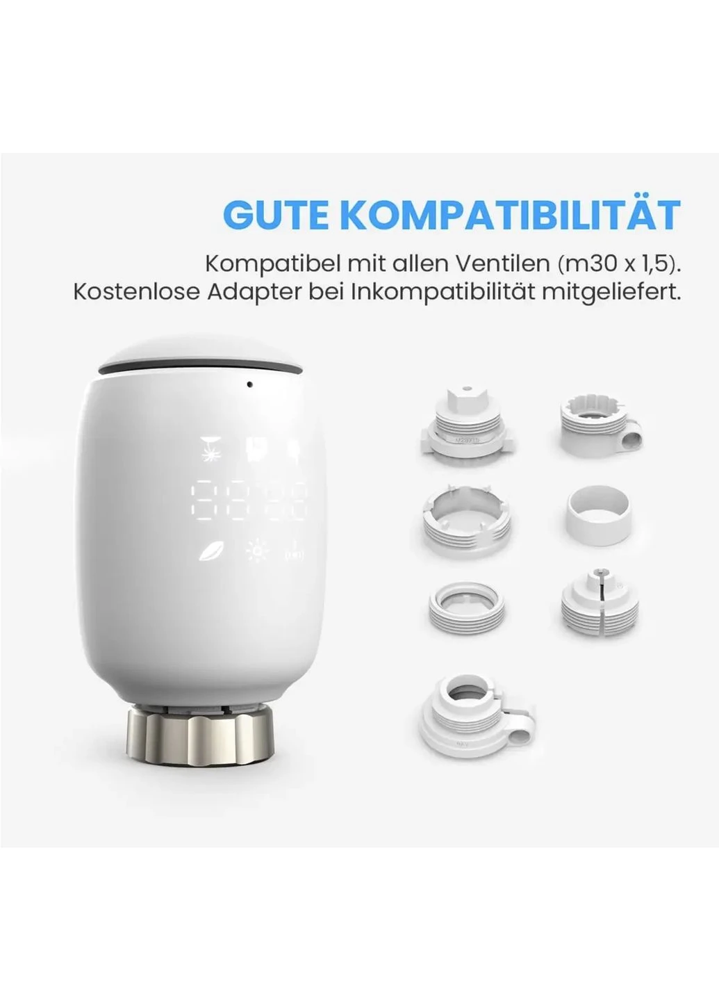 Умный клапан радиатора с Хабом Hub Zigbee Newentor Smart Radiator Thermostat Термостат 1 шт. No Brand (388365930)