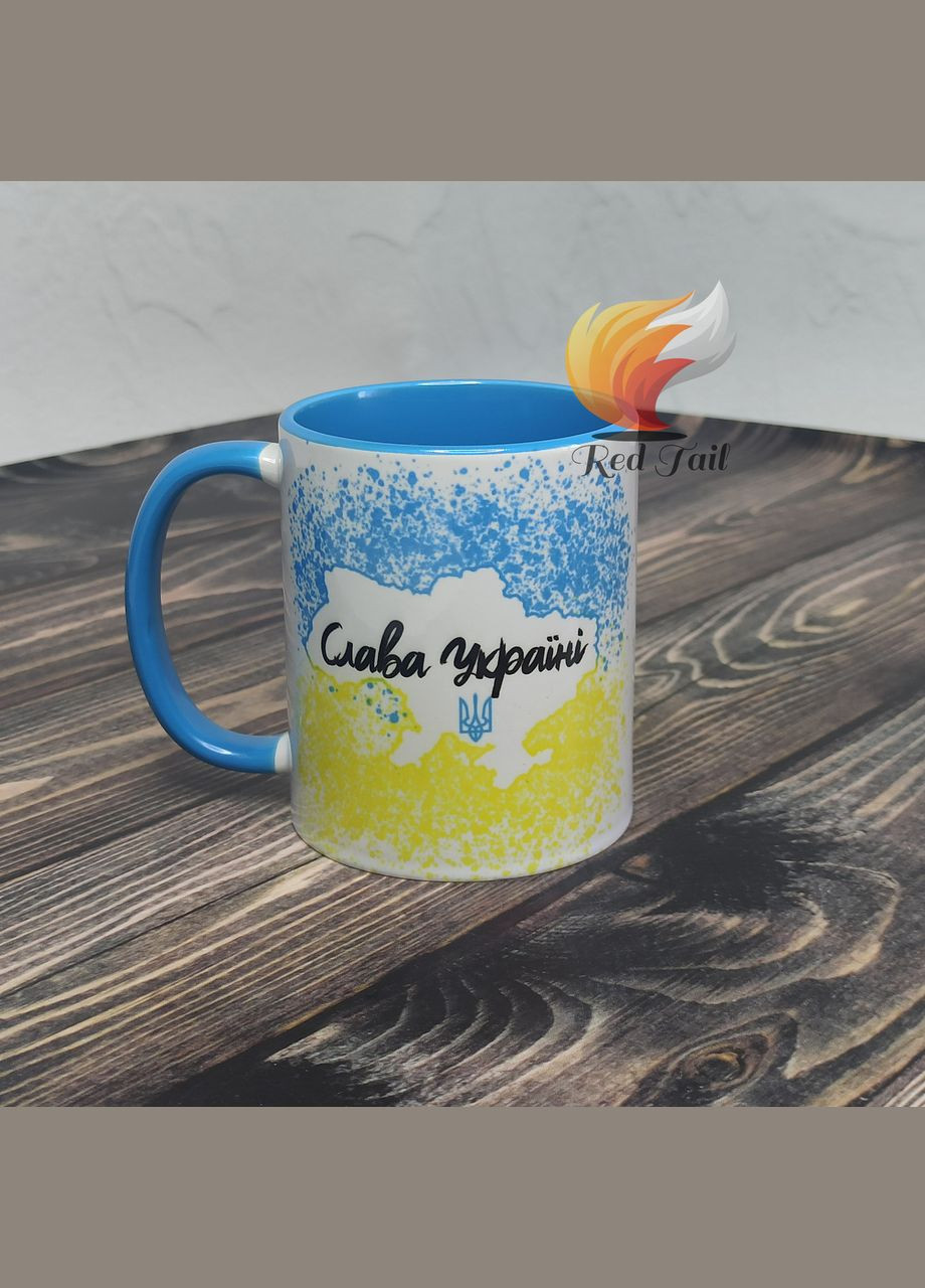 Чашка подарункова "Слава Україні" 330 мл біла No Brand (328439356)