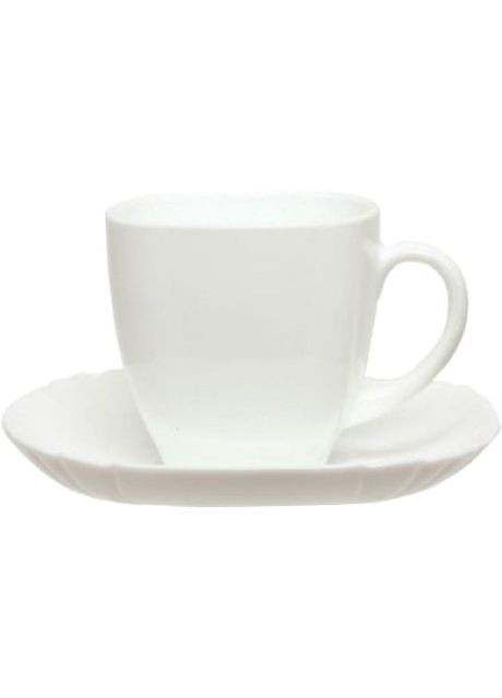 Сервіз чайний Carine White Q0881 12 предметів (блюдце Lotusia) Luminarc (370021529)