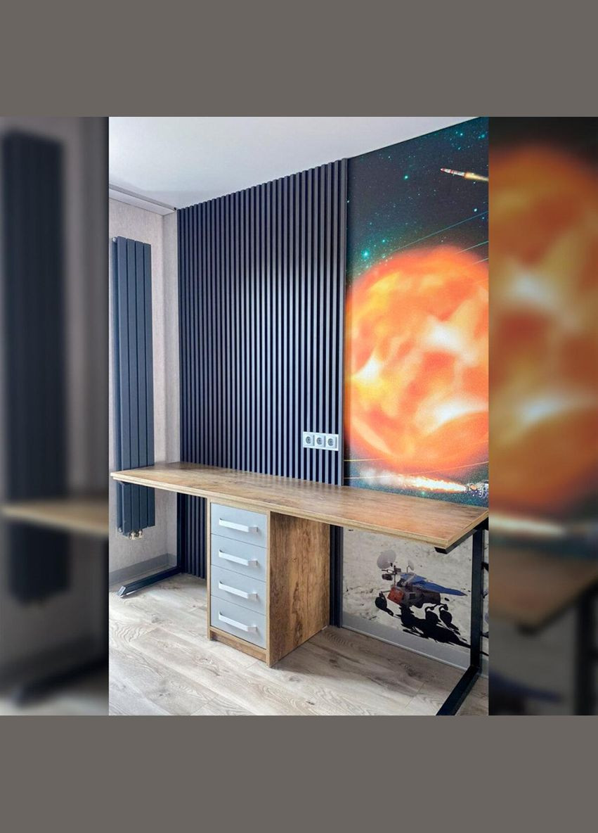 Рельс декоративный WPC стеновой графит 3000х160х23мм SW-00001529 Sticker Wall (330017181)