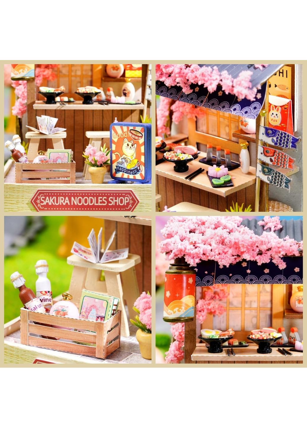 Румбокс Конструктор 3D DIY Магазин локшини Сакура DIY Sakura noodles shop Roombox QT-041 No Brand (362452940)