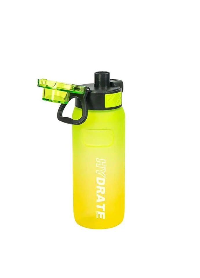 Бутылка для воды 2501SPGreenYellow с поильником и кнопкой 800 мл Seli No Brand (394378692)