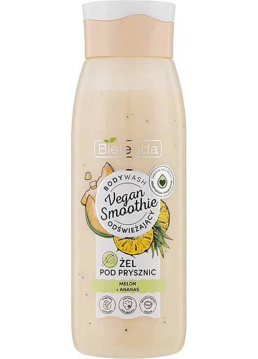 Освіжальний гель для душу "Диня + ананас" Vegan Smoothie Shower Gel 400g (1017904-31023566) Bielenda (368604088)