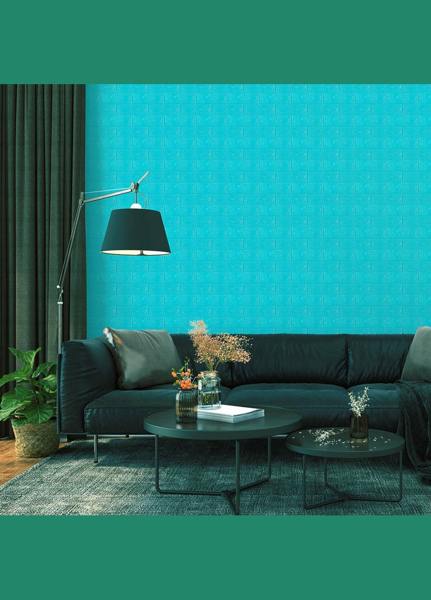 3D панель самоклеящаяся 700х770х3мм кирпич Бирюза (002-3) SW-00000573 Sticker Wall (370793090)