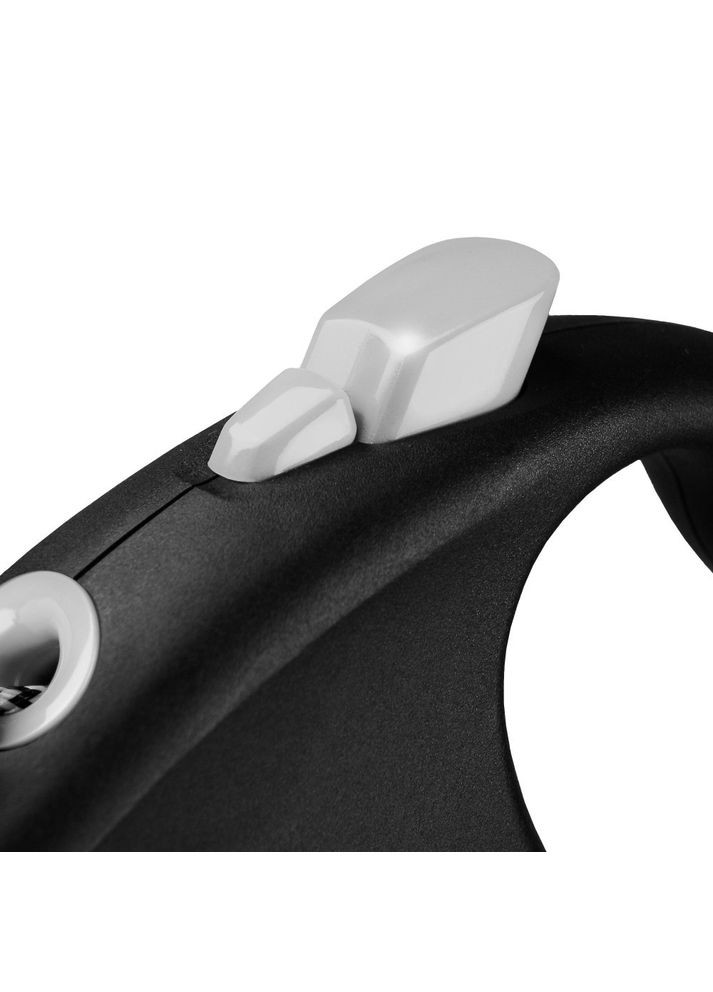 Рулетка Black Design для собак, тросик, размер S, 5 м (черная) Flexi (366027286)