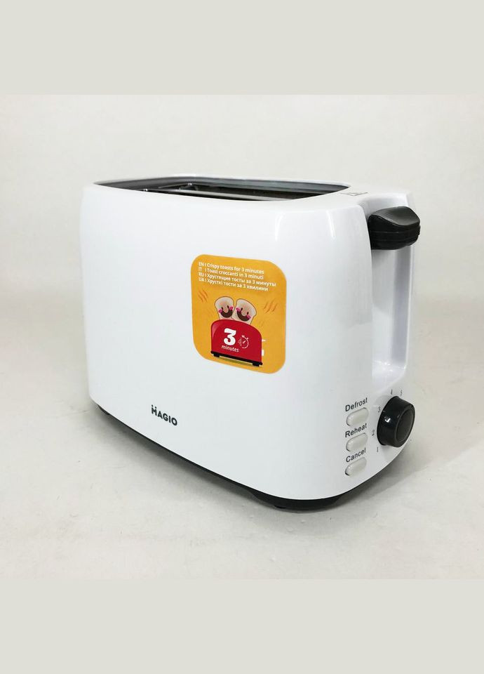 Тостер MG-278 830 Вт, універсальний тостер, тостер кухонний для дому, тостерниця, сендвіч-тостери Magio (364664055)