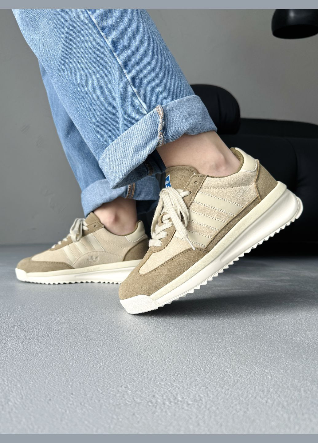 Кроссовки женские Adidas SL 72 RTN Beige Brown | Адидас СЛ 72 бежевые No Brand бежевые демисезоны (341485833)