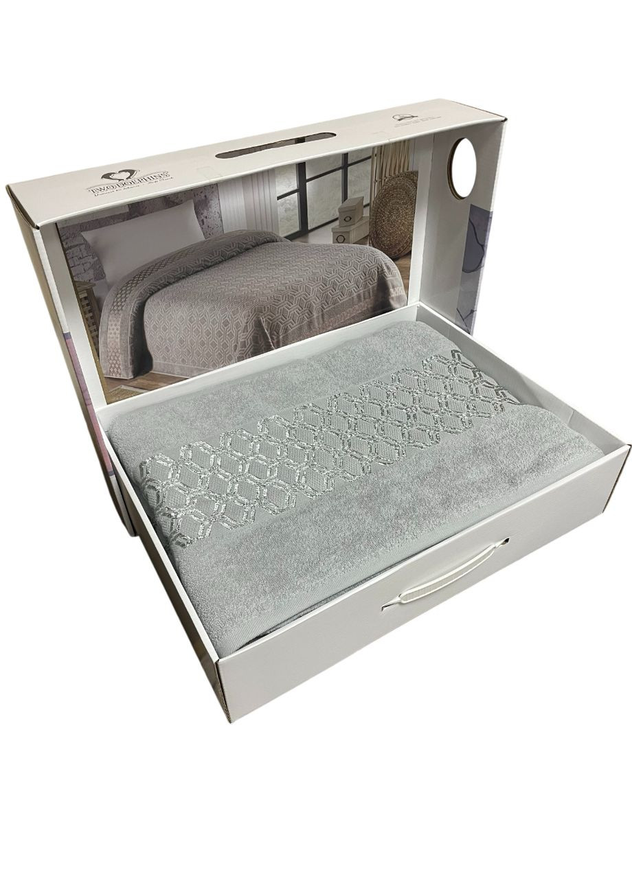 Покривало - простирадло Блакитне Євро 200х220 Махрове TC303375801 TURComFor (319469844)