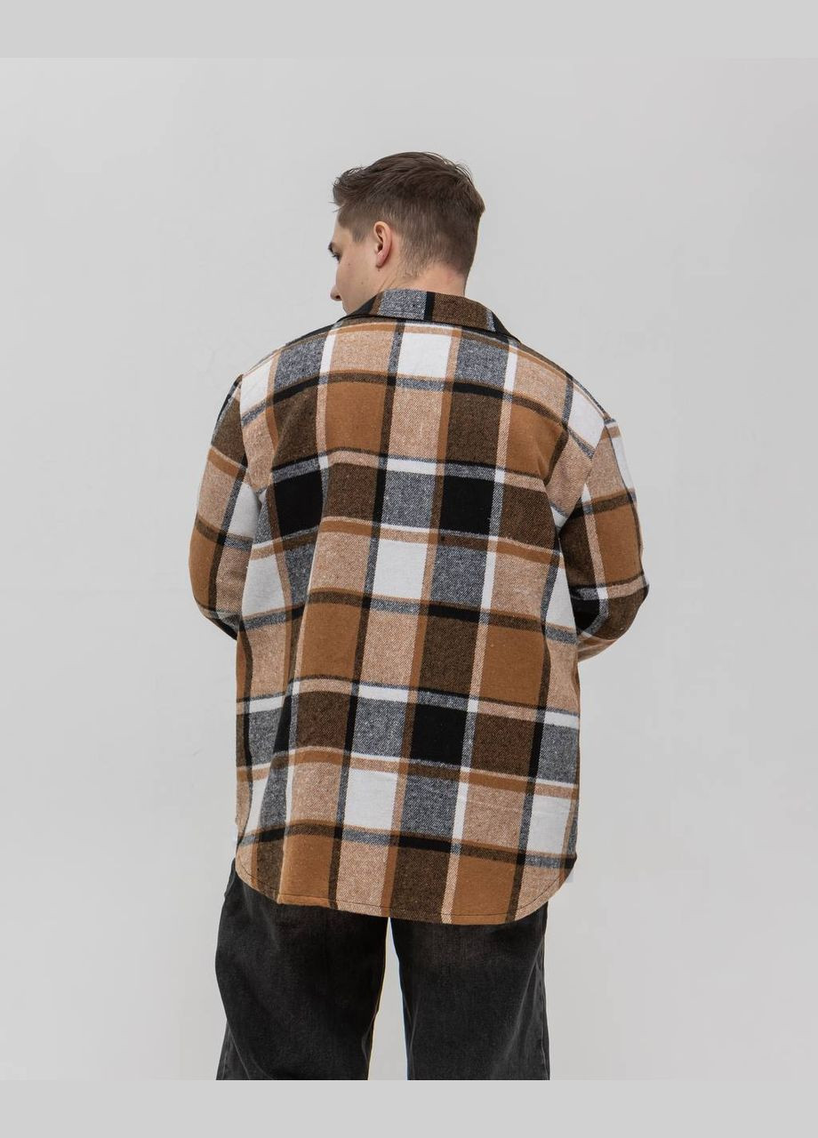 Коричневая повседневный, кэжуал рубашка в клетку Vakko