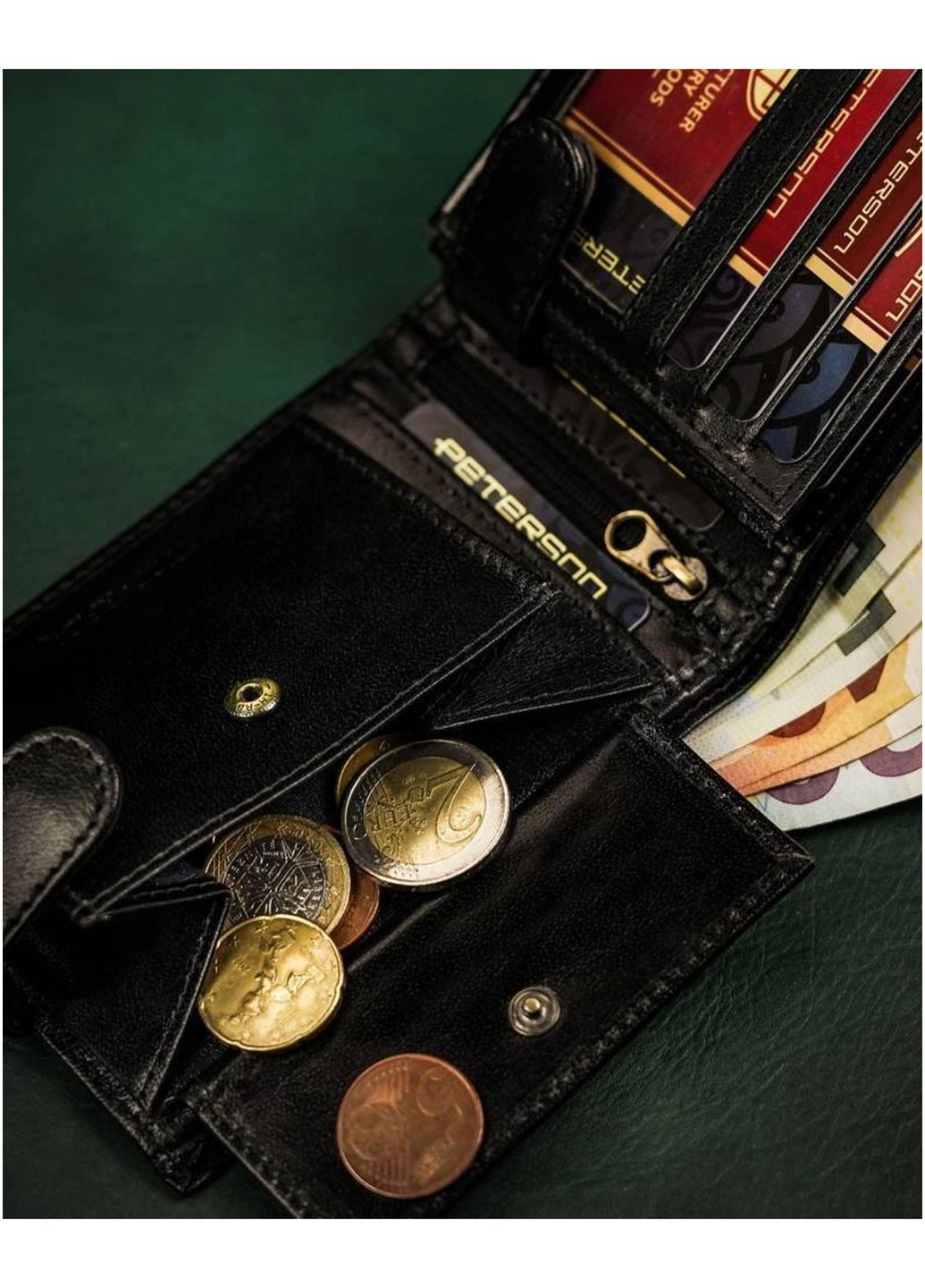 Кожаный кошелек с отделом для карты Peterson (290704314)