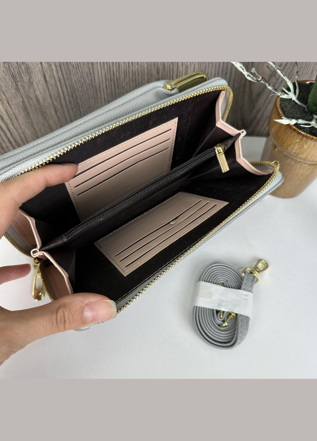 Женская мини сумочка клатч маленькая сумка для телефона черная ManYiDi (340113307)