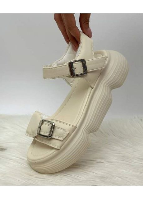 Жіночі босоніжки на платформі 1625 Бежеві Ailaifa (349479575)