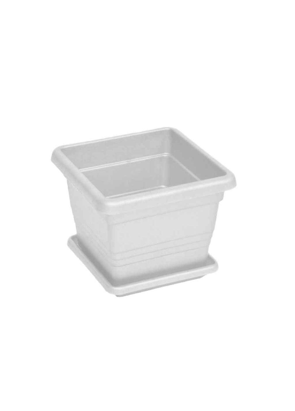 Цветочный горшок 1,6л «КЛАССИК»(с поддоном), 155мм, белый Еталон-С (357219693)