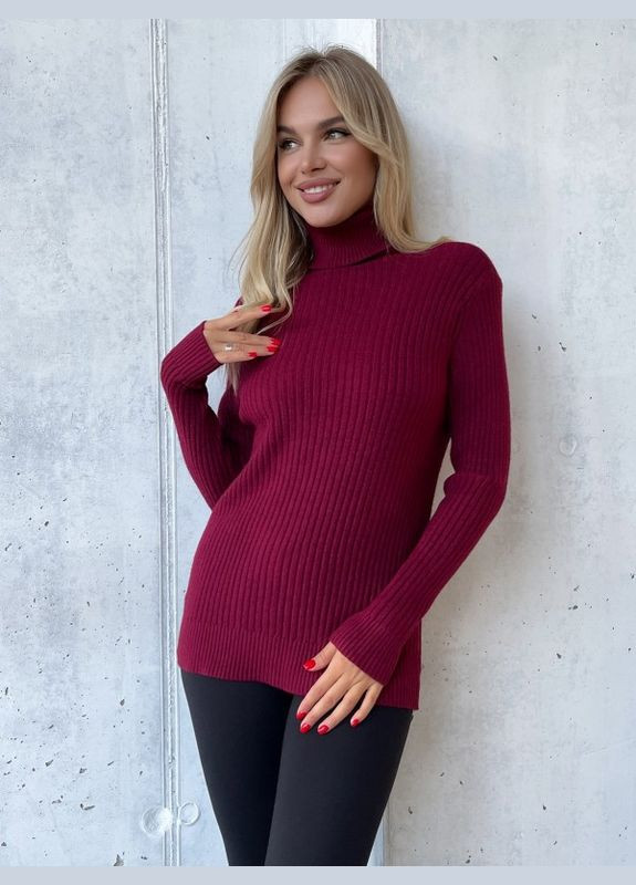 Бордовий зимовий светр wn20-575 бордовий ISSA PLUS